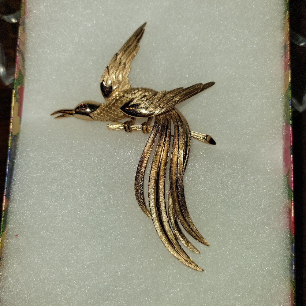 Vintage Trifari Bird of Paradise Brooch